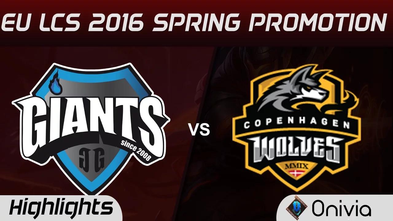 GIA vs CW Highlights Game 2 EU LCS Summer Promotion Tournament 2016 Giants vs Copenhagen Wolves thumbnail