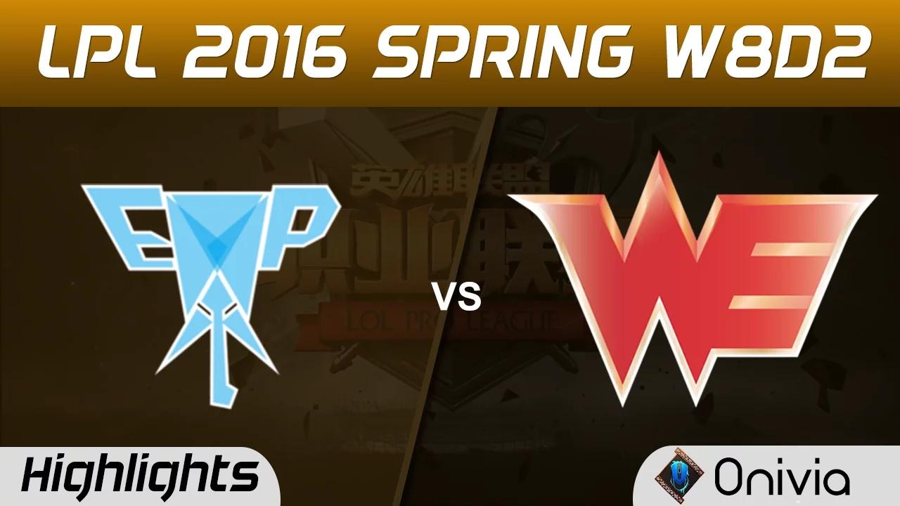 EPA vs WE Highlights Game 3 Tencent LPL LoL Pro League 2016 W8D2 Energy Pacemaker vs Team We thumbnail