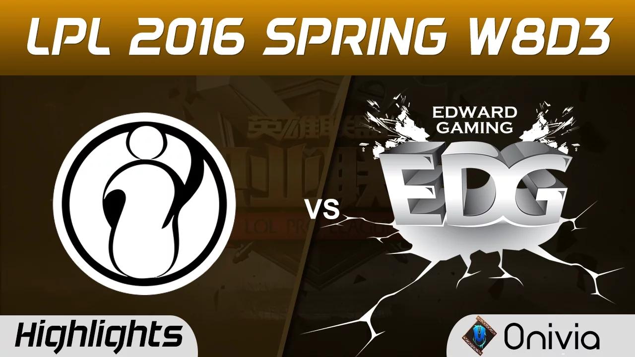 IG vs EDG Highlights Game 2 Tencent LPL LoL Pro League 2016 W8D3 Invictus Gaming vs Edward Gaming thumbnail