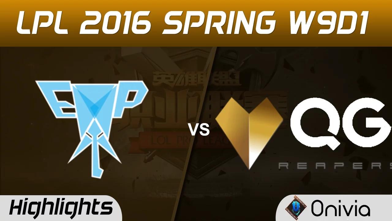 EPA QG Highlights Game 2 Tencent LPL LoL Pro League 2016 W9D1 Energy Pacemaker vs Qiao Gu thumbnail