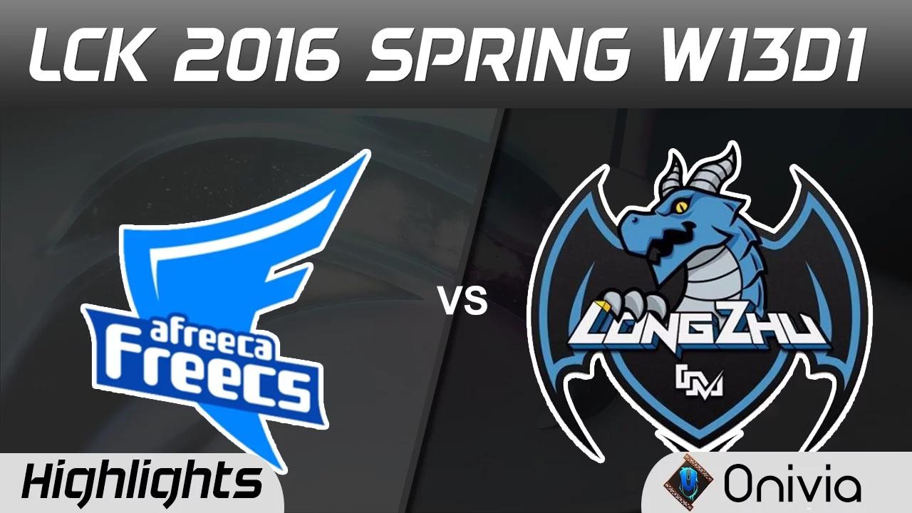 AFS vs LZ Highlights Game 1 LCK Champions 2016 Spring W13D1 Afreeca Freecs vs Longzhu thumbnail