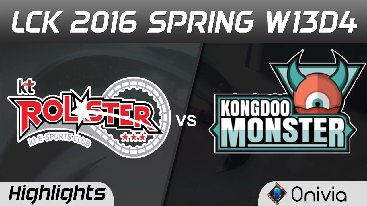 KT vs KDM Highlights Game 1 LCK Champions 2016 Spring W13D4 KT Rollster vs Kongdoo Monster thumbnail