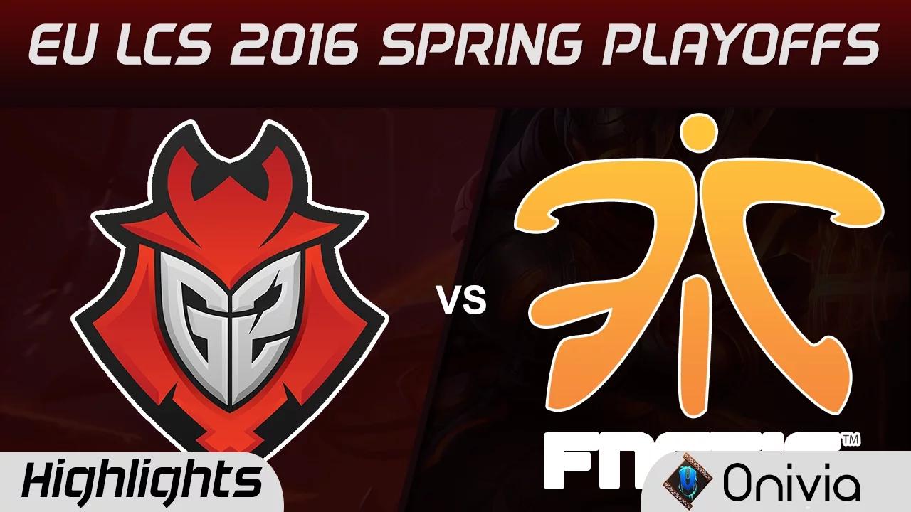 G2 vs FNC highlights Game 1 EU LCS Spring 2016 Playoffs G2 Esports vs Fnatic thumbnail