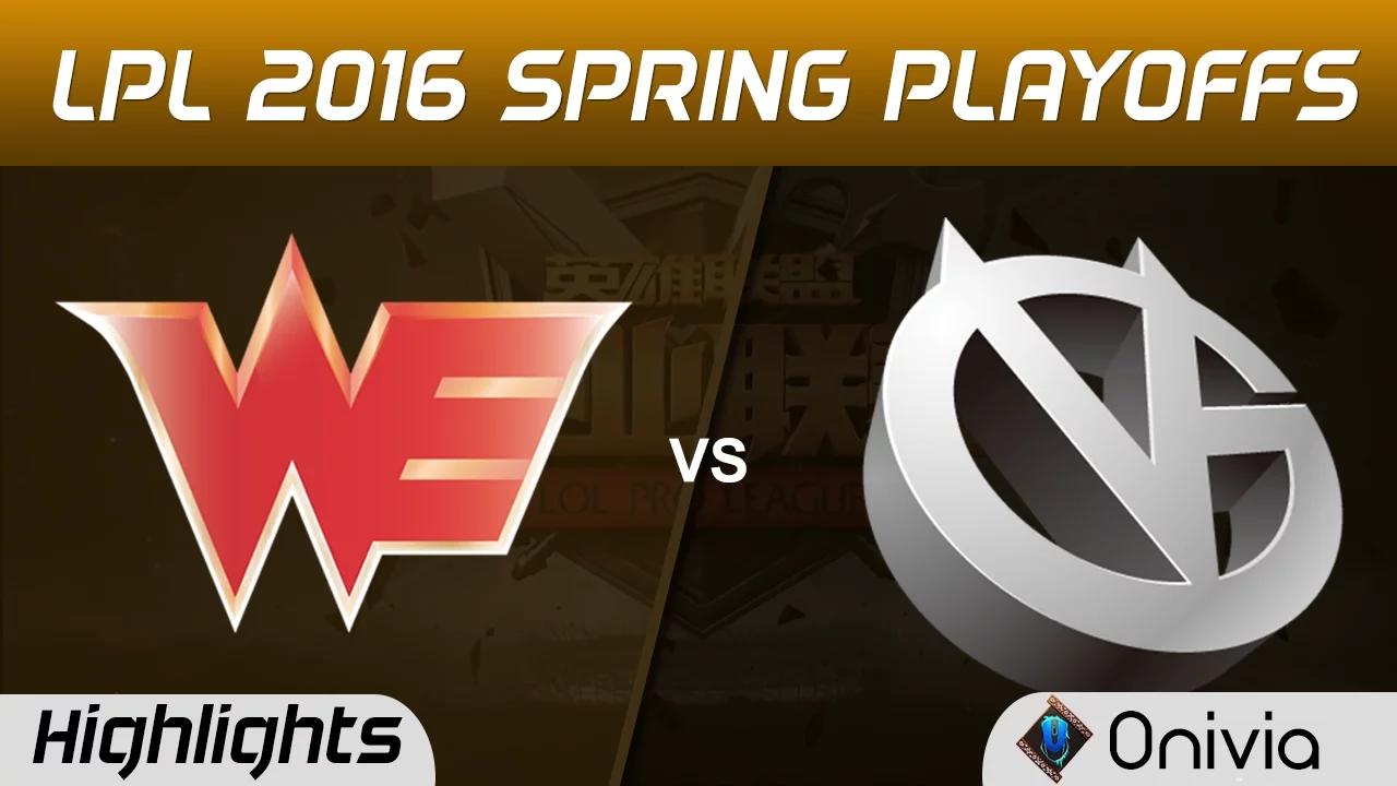 WE vs VG Highlights Game 1 Tencent LPL Spring Playoffs 2016 Team WE vs Vici Gaming thumbnail