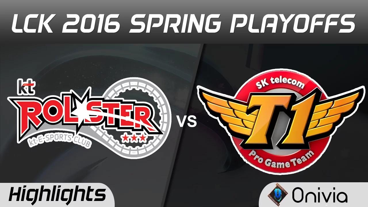 KT vs SKT Highlights Game 1 LCK Champions 2016 Spring Playoffs KT Rollster SK Telecom thumbnail