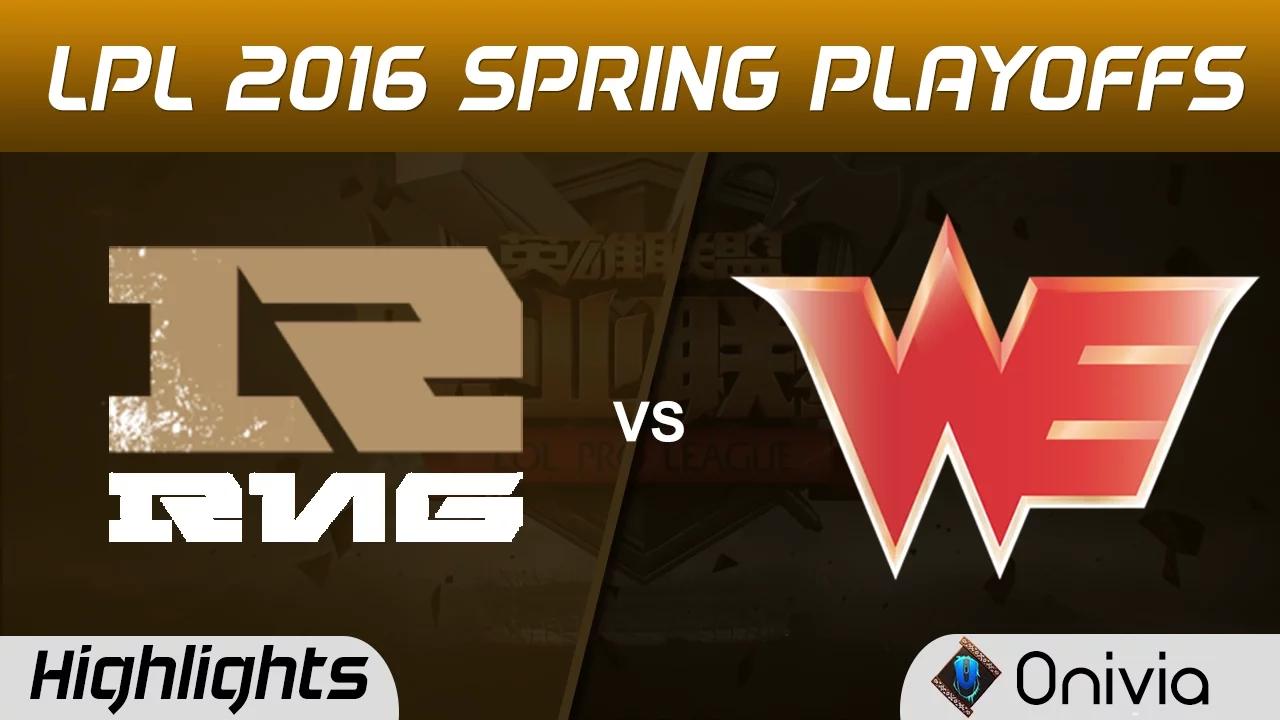 RNG vs WE Highlights Game 1 Tencent LPL Spring Playoffs 2016 Royal Never Give Up vs Team WE thumbnail