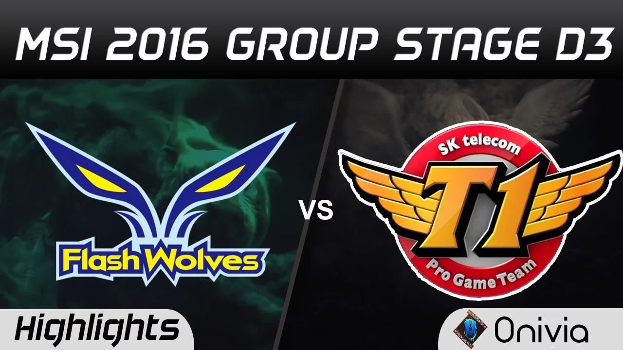 FW vs SKT Highlights MSI 2016 D3 Flash Wolves vs SK Telecom T1 thumbnail