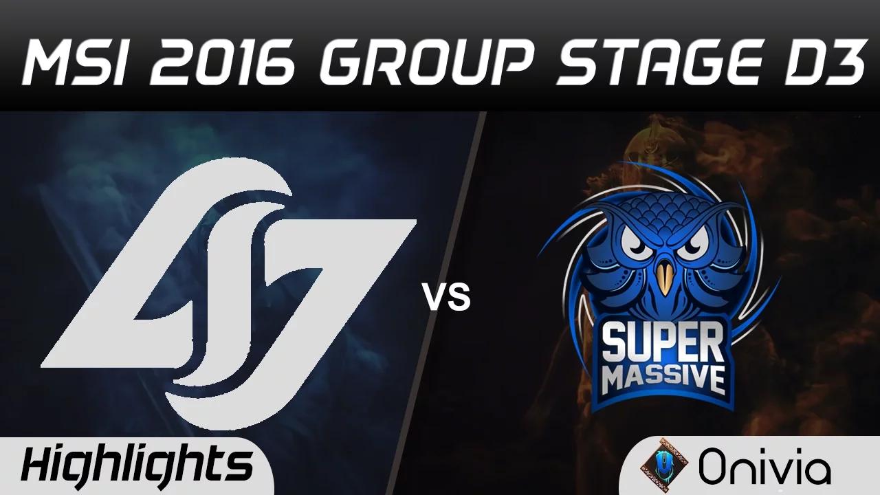 CLG vs SUP Highlights MSI 2016 D3 Counter Logic Gaming vs Supermassive thumbnail