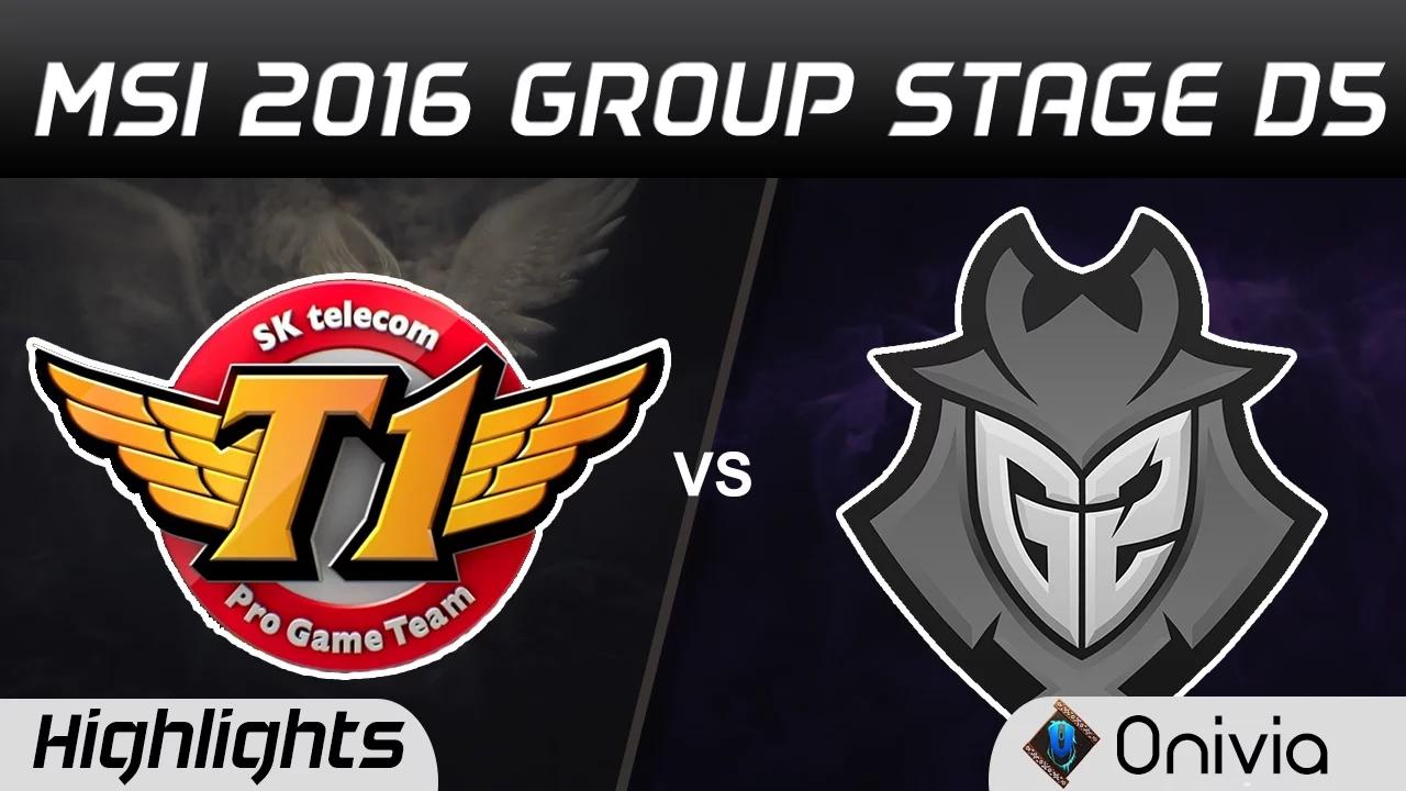 SKT vs G2 Highlights MSI 2016 D5 SK Telecom T1 vs G2 Esports thumbnail