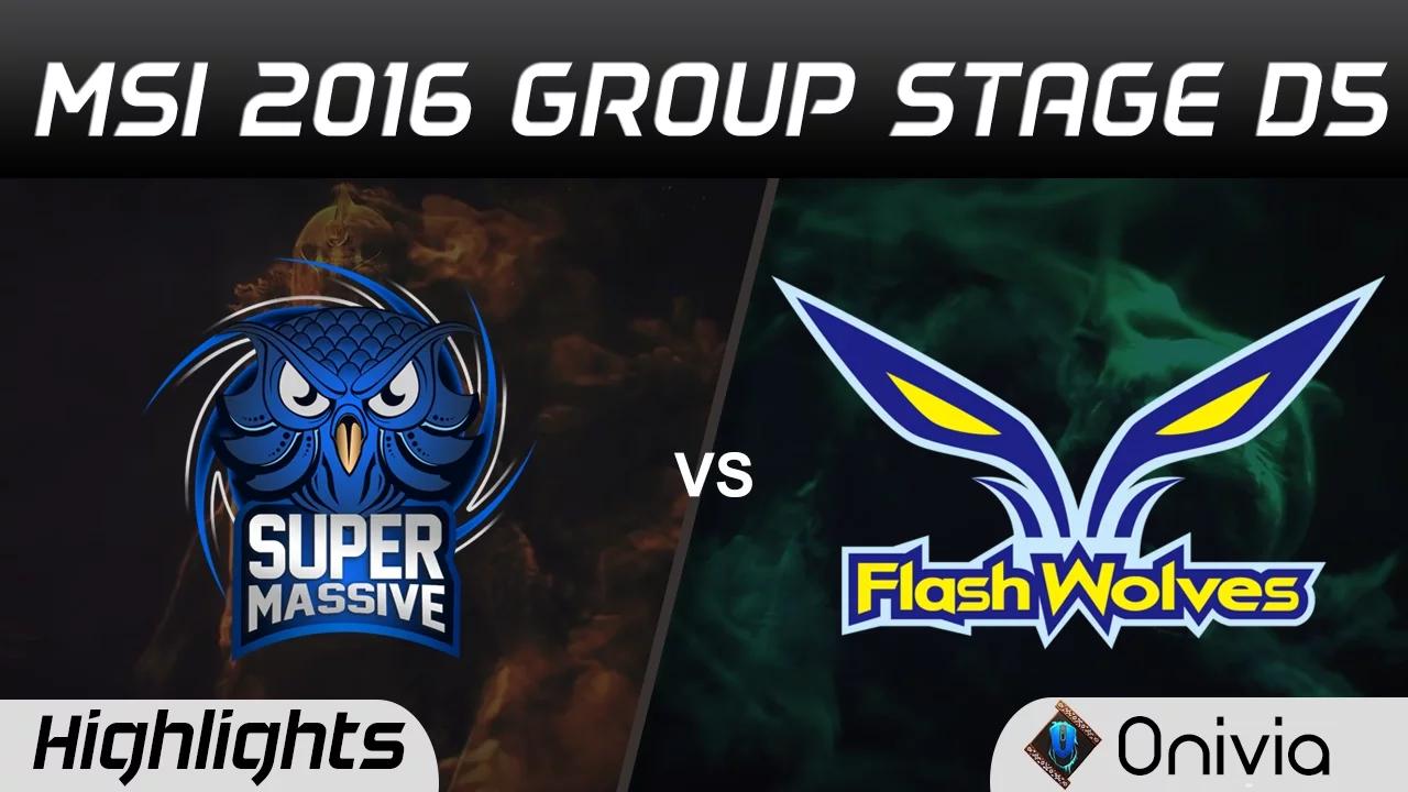 SUP vs FW Highlights MSI 2016 D5 Supermassive vs Flash Wolves thumbnail