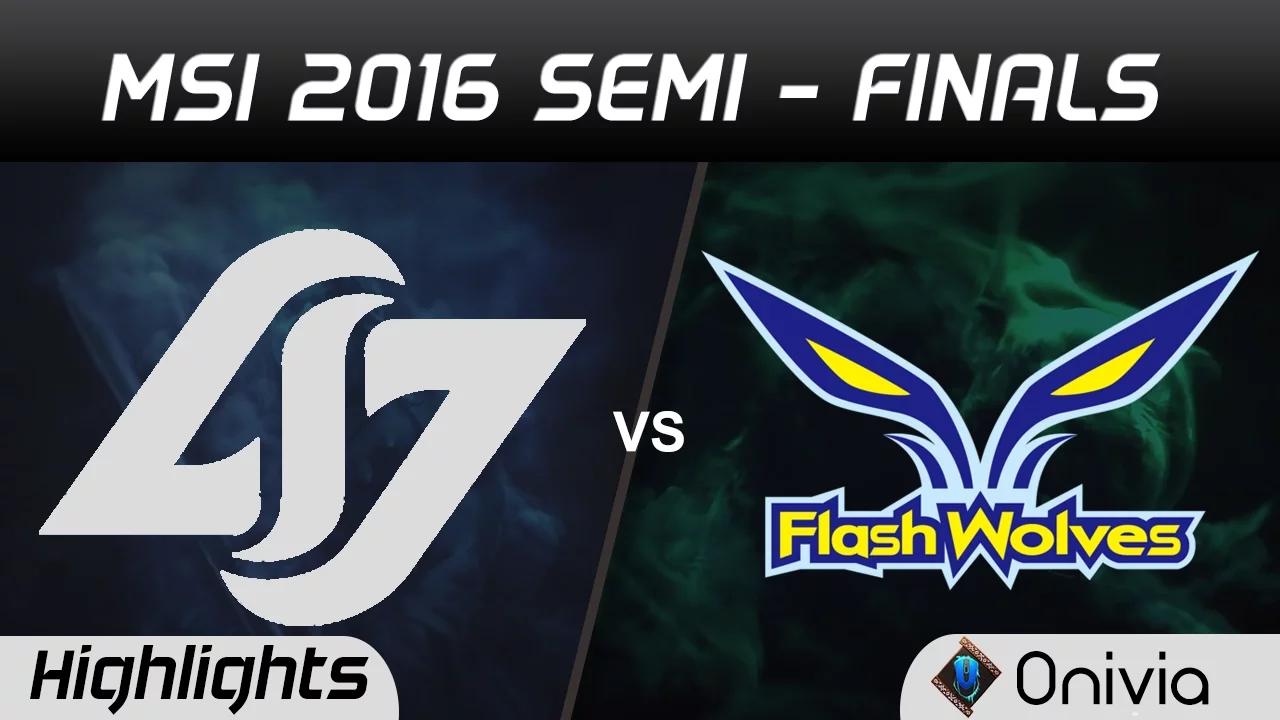 CLG vs FW Full Bo5 Highlights MSI 2016 Semi Finals Counter Logic Gaming vs Flash Wolves thumbnail