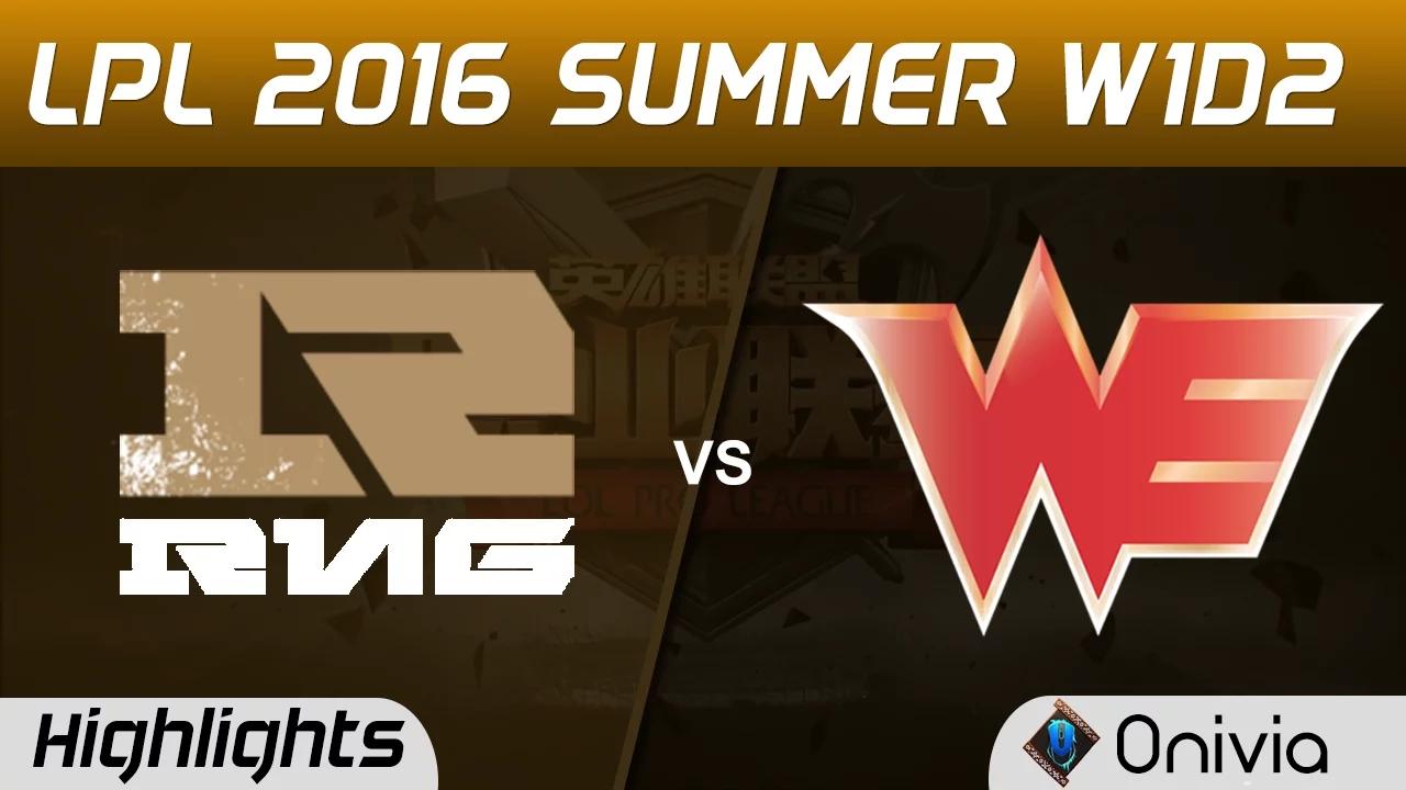 RNG vs WE Highlights Game 1 Tencent LPL Summer 2016 Royal Neve Give Up vs Team WE thumbnail