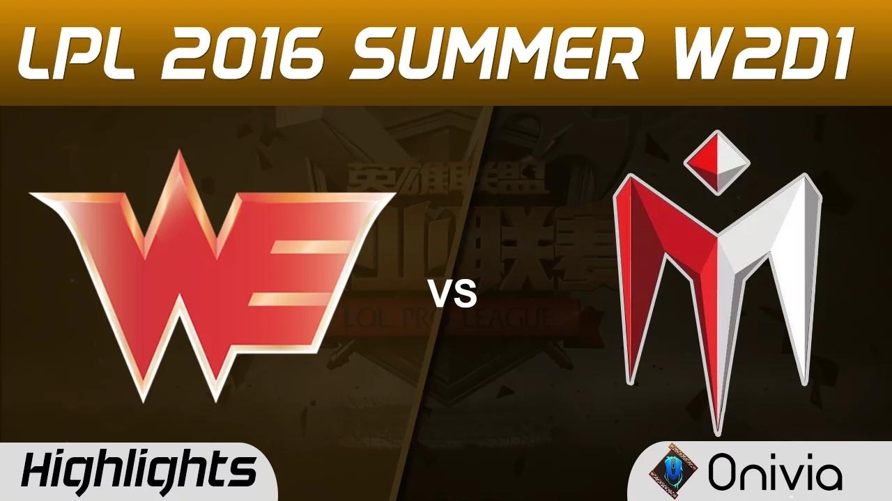 WE vs IM Highlights Game 2 Tencent LPL Summer 2016 W2D1 Team WE vs I May thumbnail