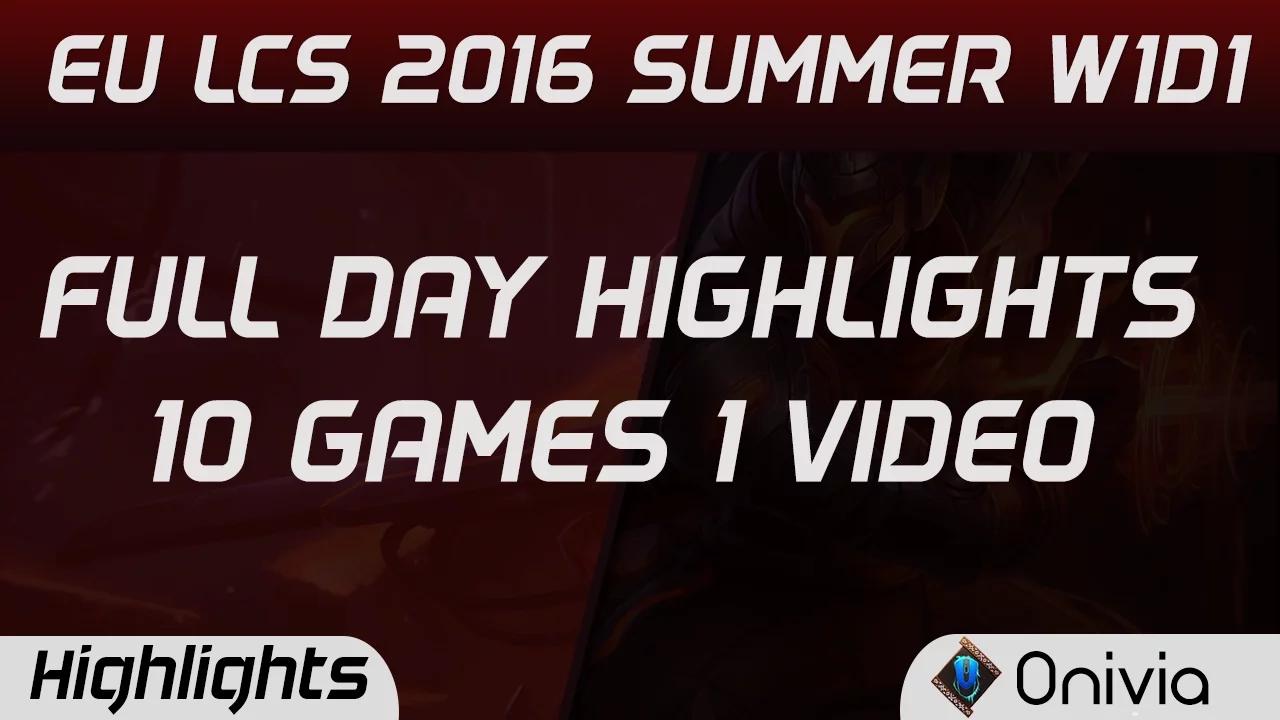 EU LCS Full W1D1 Highlights OG vs G2 | H2k vs ROC | S04 vs UOL | SPY vs VIT | FNC vs GIA Summer 2016 thumbnail