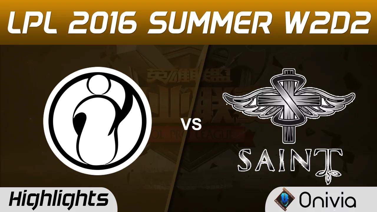 IG vs SAT Highlights Game 2 Tencent LPL Summer 2016 W2D2 Invictus Gaming vs Saint Gaming thumbnail