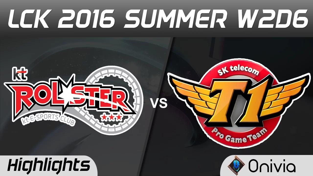 KT vs SKT Highlights Game 1 LCK Champions W2D6 2016 Summer KT Rolster vs SK Telecom T1 thumbnail