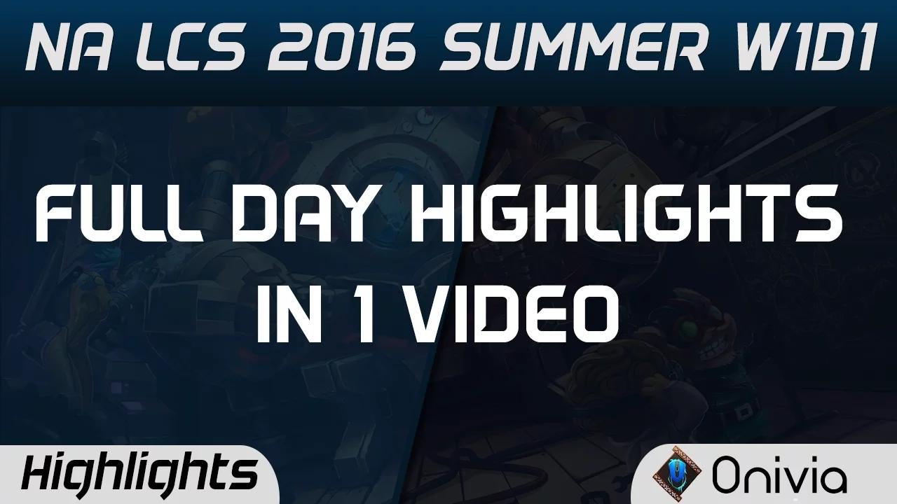 NA LCS Full W1D1 Highlights TSM vs CLG | NV vs NRG Summer 2016 thumbnail