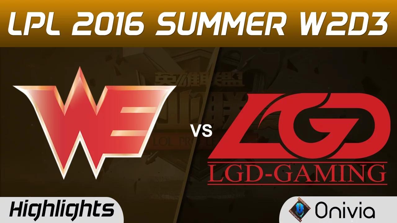 WE vs LGD Highlights Game 1 Tencent LPL Summer 2016 W2D3 Team WE vs LGD Gaming thumbnail