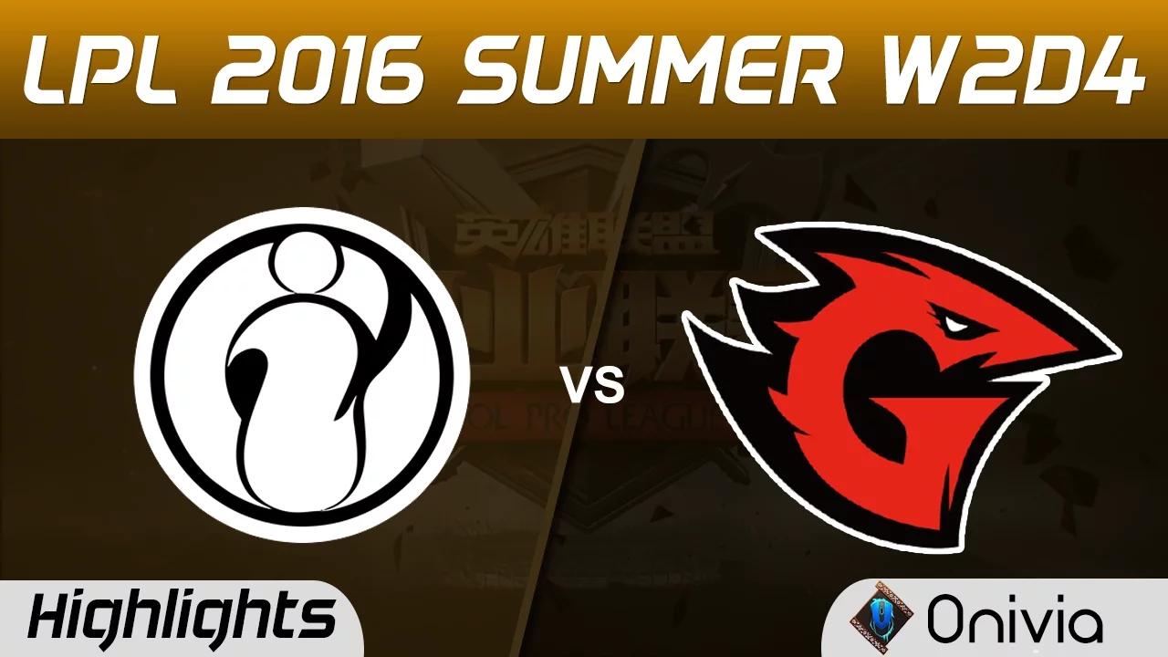 IG vs GT Highlights Game 1 Tencent LPL Summer 2016 W2D4 Invictus Gaming vs Game Talents thumbnail