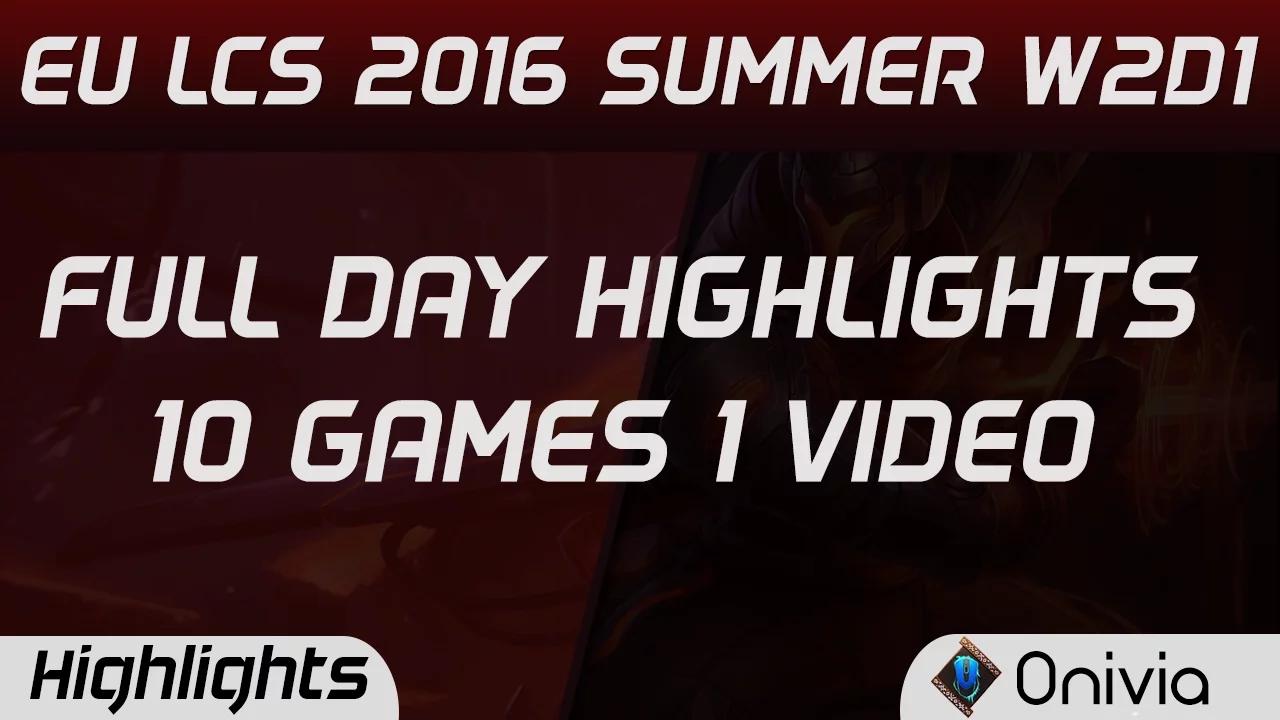 EU LCS Full W2D1 Highlights H2K vs GIA | VIT vs OG | FNC vs UOL | ROC vs G2 | SPY vs S04 Summer 2016 thumbnail