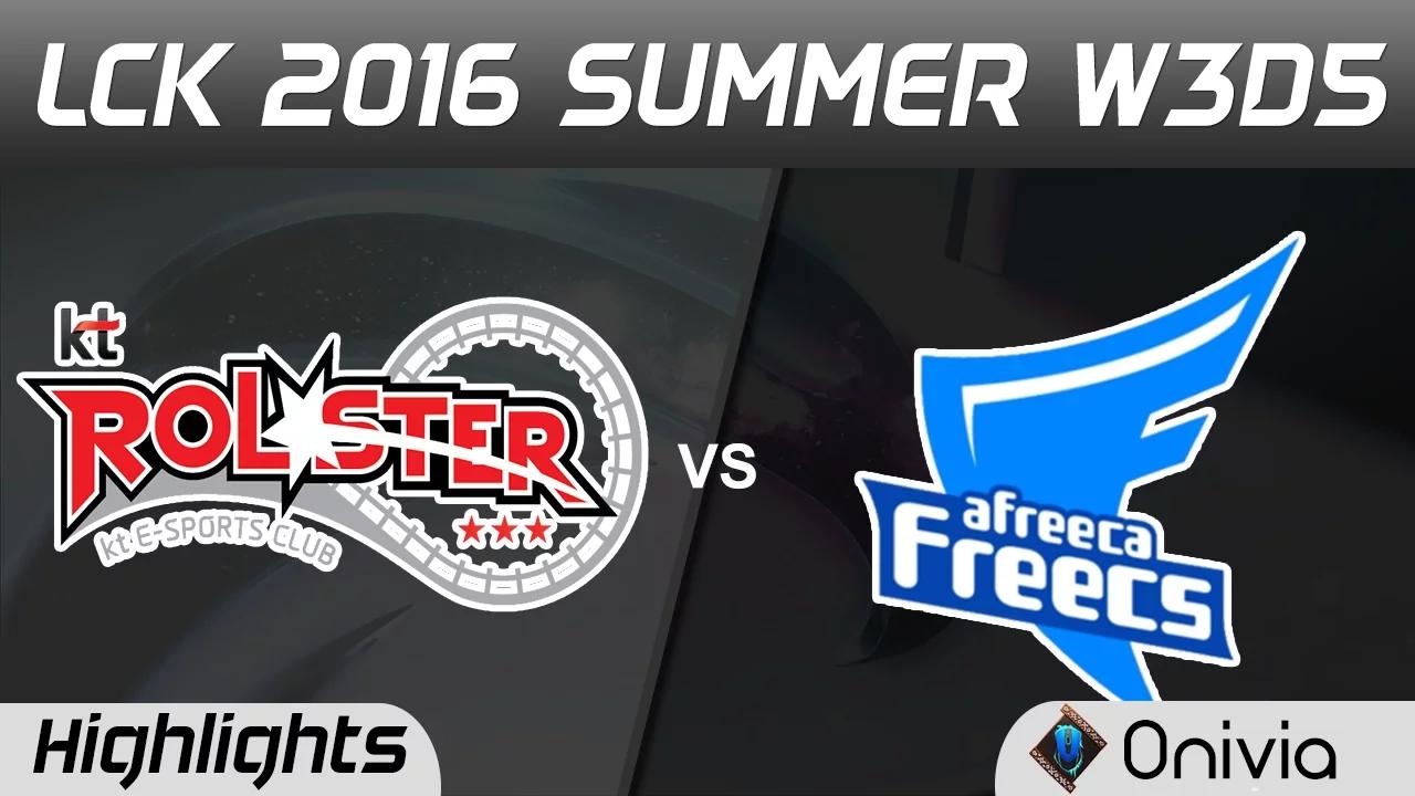 KT vs AFS Highlights Game 1 LCK Champions W3D5 2016 KT Rolster vs Afreeca Freecs thumbnail