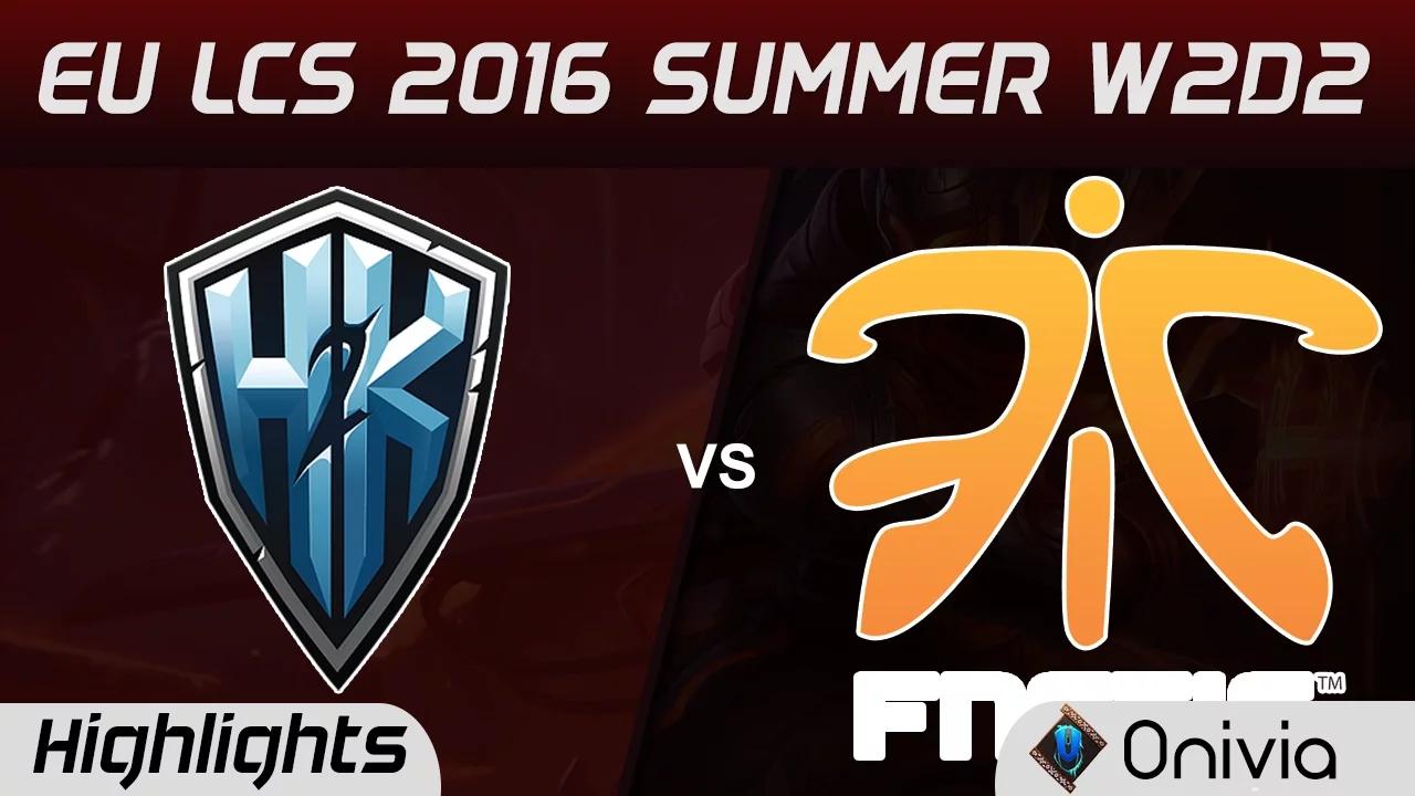 H2K vs FNC highlights Game 1 EU LCS 2016 Summer W2D2 H2K vs Fnatic thumbnail