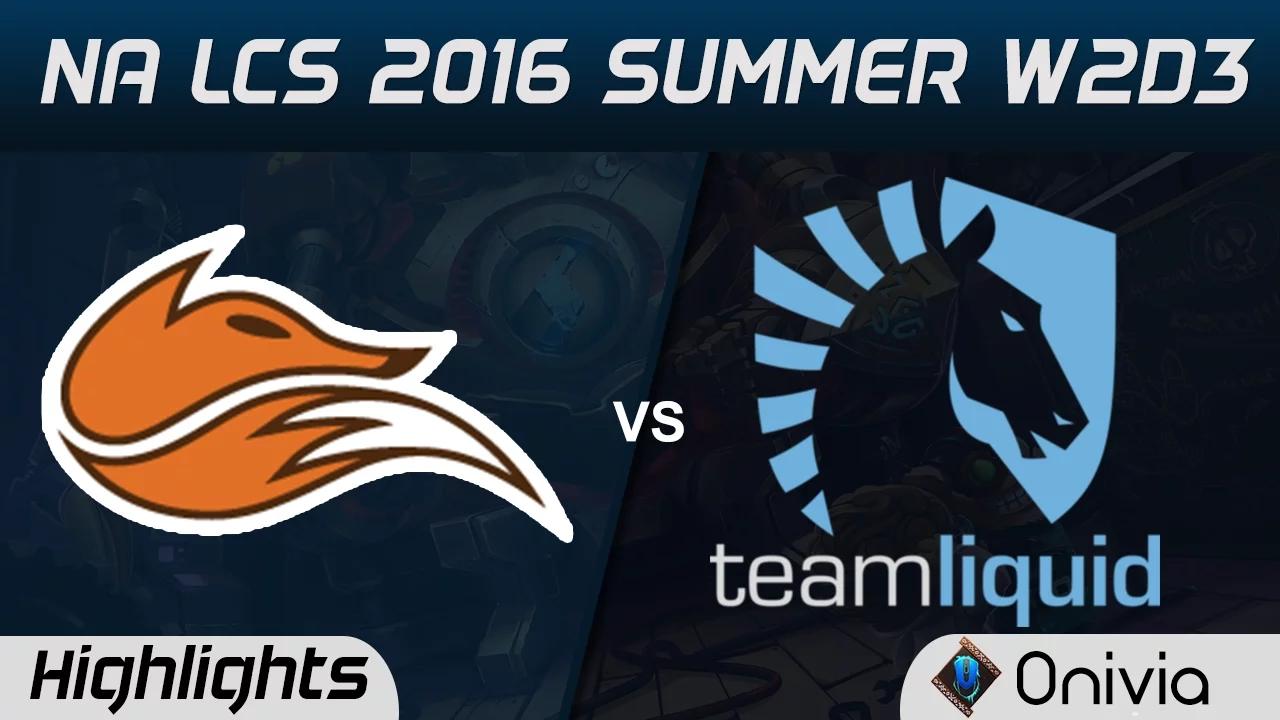 FOX vs TL highlights Game 2 NA LCS 2016 Summer W2D3 Echo Fox vs Team Liquid thumbnail