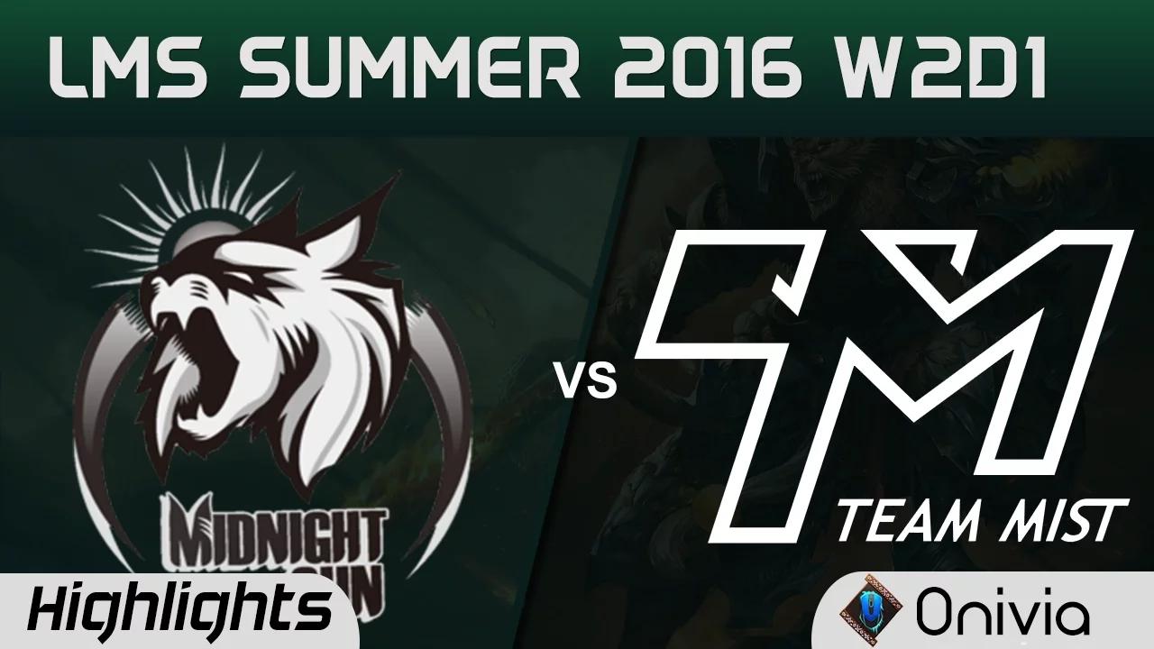 MSE vs TM Highlights Game 1 LMS Summer 2016 W2D1 Midnight Sun vs Team Mist thumbnail