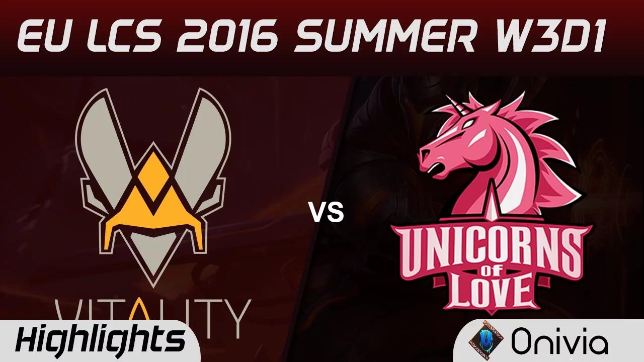 VIT vs UOL highlights Game 1 EU LCS 2016 Summer W3D1 Vitality vs Unicorns of Love thumbnail