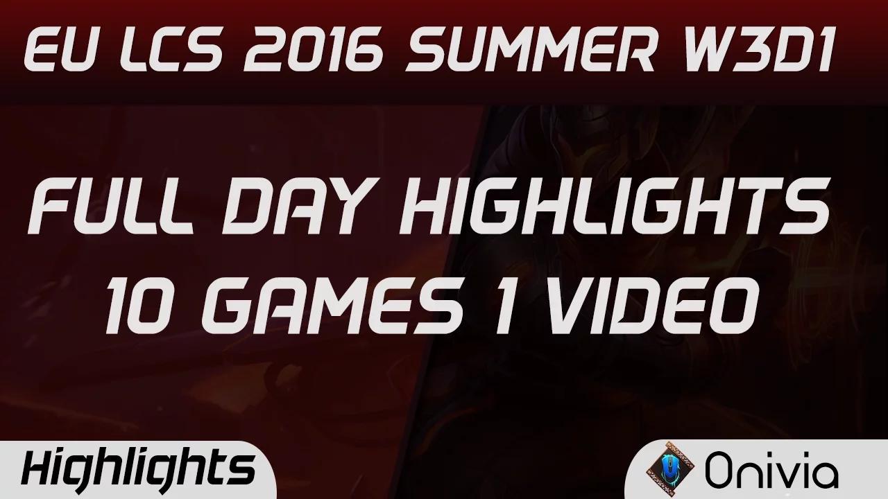 EU LCS Full W3D1 Highlights ROC vs OG FNC vs S04 VIT vs UOL H2K vs G2 SPY vs GIA Summer 2016 thumbnail