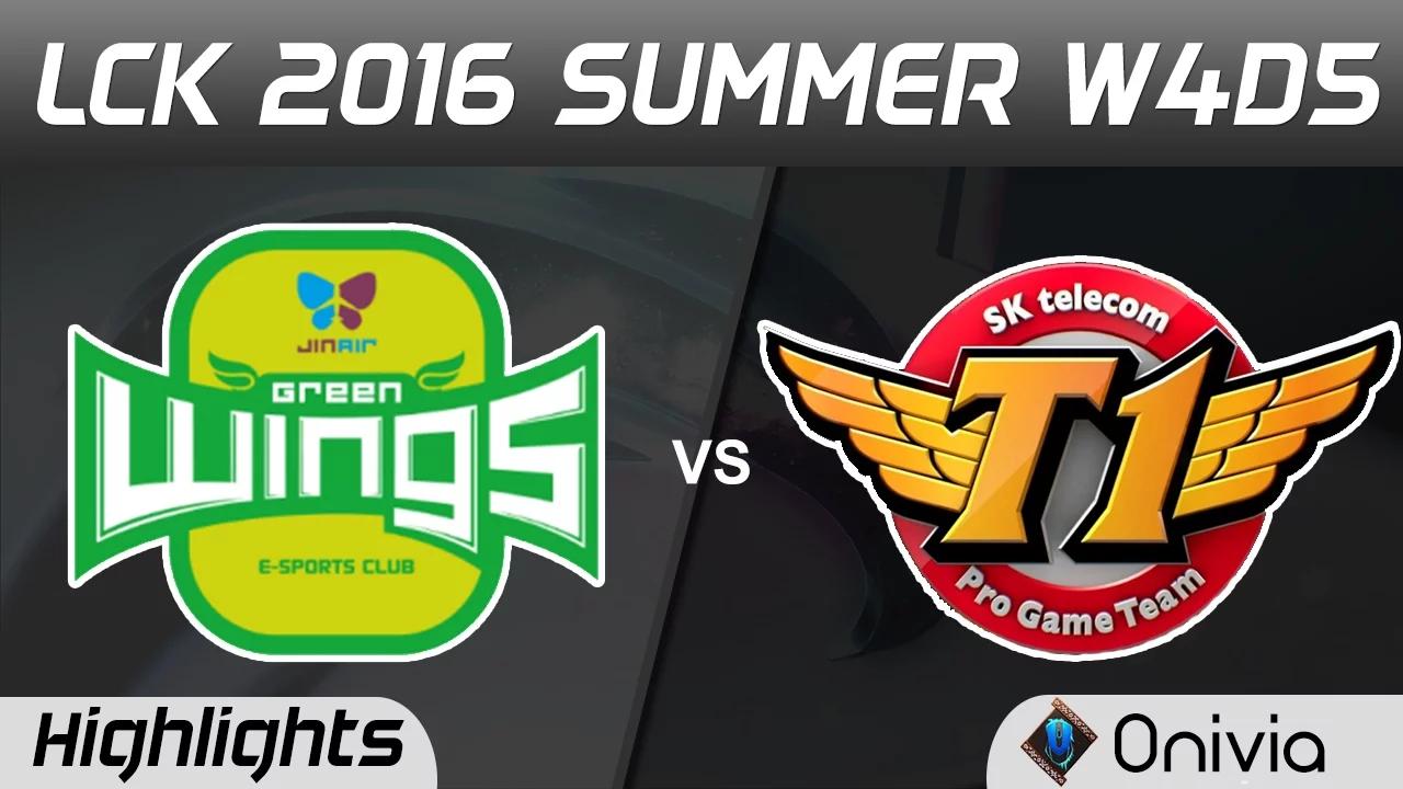 JAG vs SKT Highlights Game 1 LCK Champions W4D5 2016 Jin Air vs SK Telecom T1 thumbnail