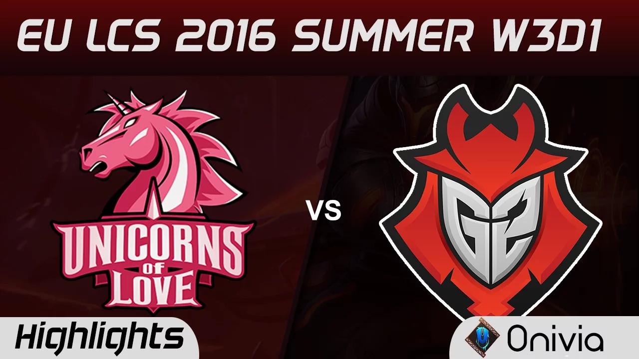 UOL vs G2 highlights Game 2 EU LCS 2016 Summer W3D2 Unicorns of Love vs G2 Esports thumbnail