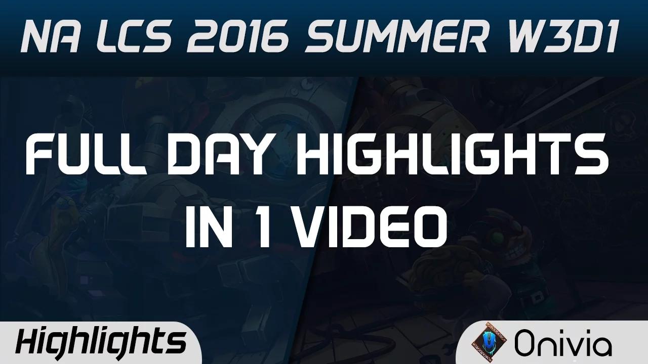 NA LCS Full W3D1 Highlights TSM vs C9 TL vs P1 Summer 2016 thumbnail