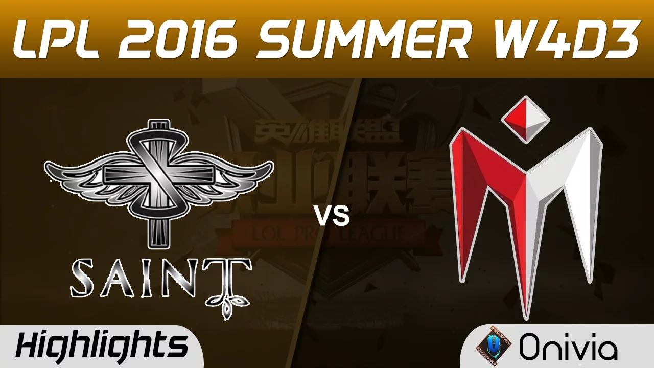 SAT vs IM Highlights Game 1 Tencent LPL Summer 2016 W4D3 Saint vs I May thumbnail