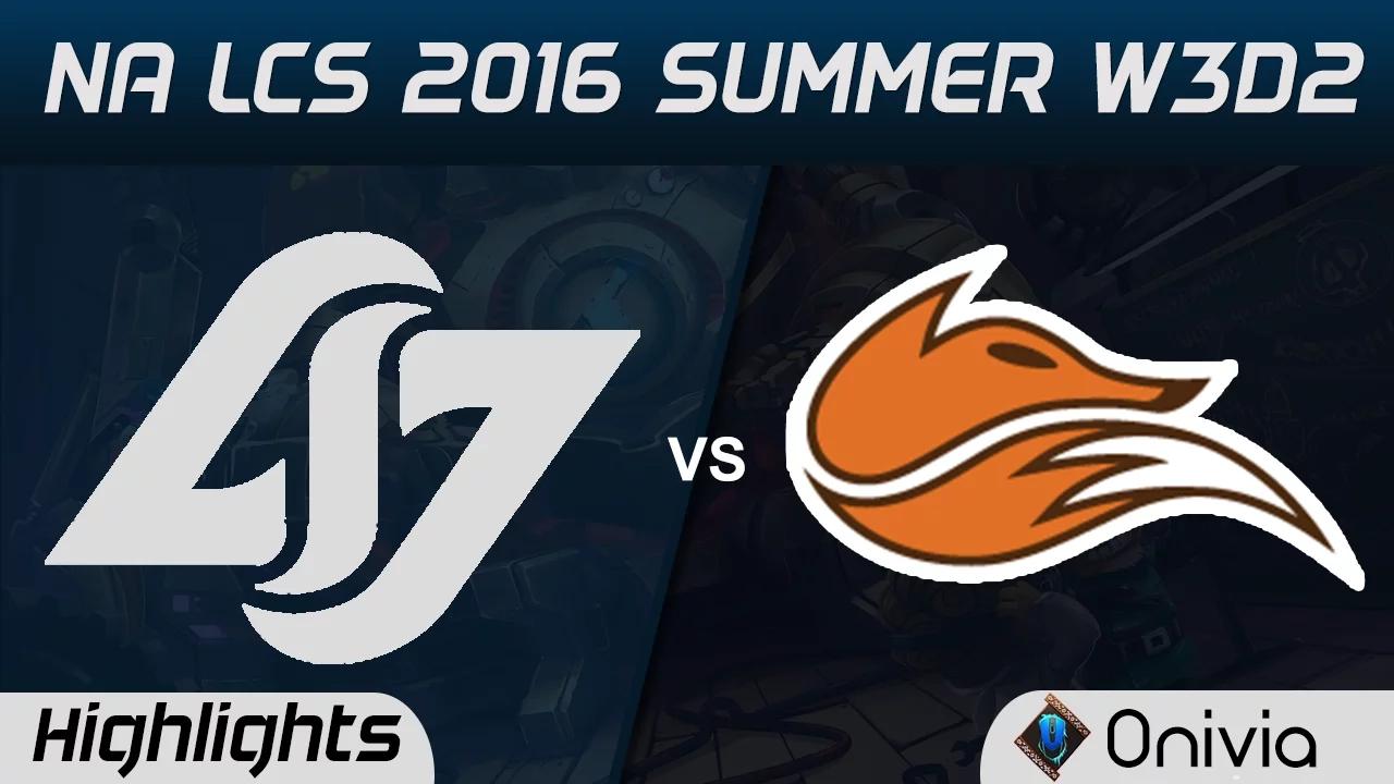 CLG vs FOX highlights Game 1 NA LCS 2016 Summer W3D2 Counter Logic Gaming vs Echo Fox thumbnail