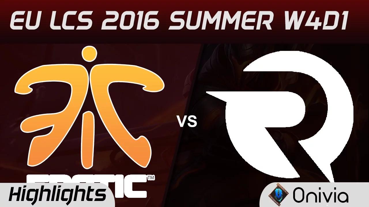 FNC vs OG highlights Game 1 EU LCS 2016 Summer W4D1 Fnatic vs Origen thumbnail