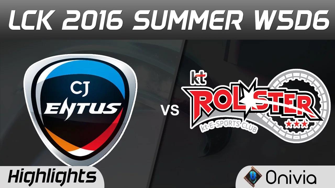 CJ vs KT Highlights Game 1 LCK Champions W5D6 2016 CJ Entus vs KT Rolster thumbnail