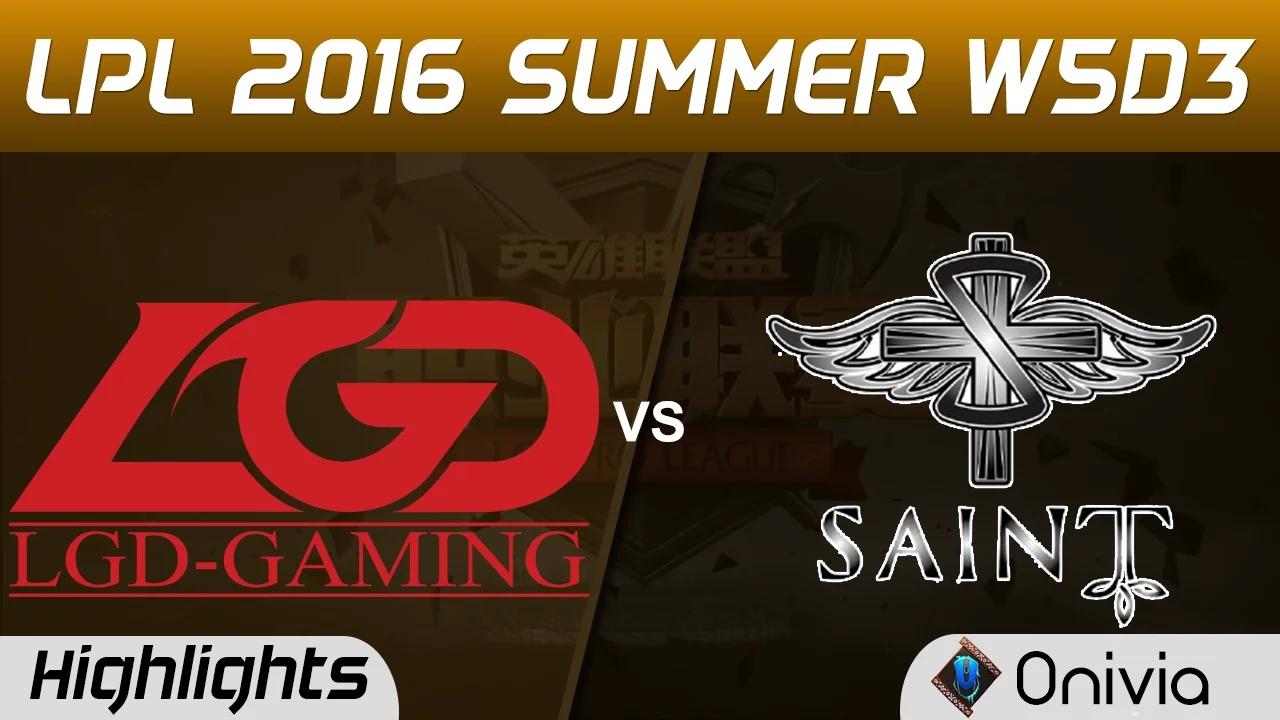 LGD vs SAT Highlights Game 1 Tencent LPL Summer 2016 W5D3 LGD vs SAINT thumbnail