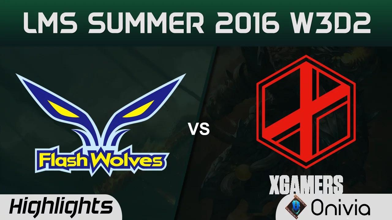 FW vs XG Highlights Game 1 LMS Summer 2016 W3D2 Flash Wolves vs xGamers thumbnail