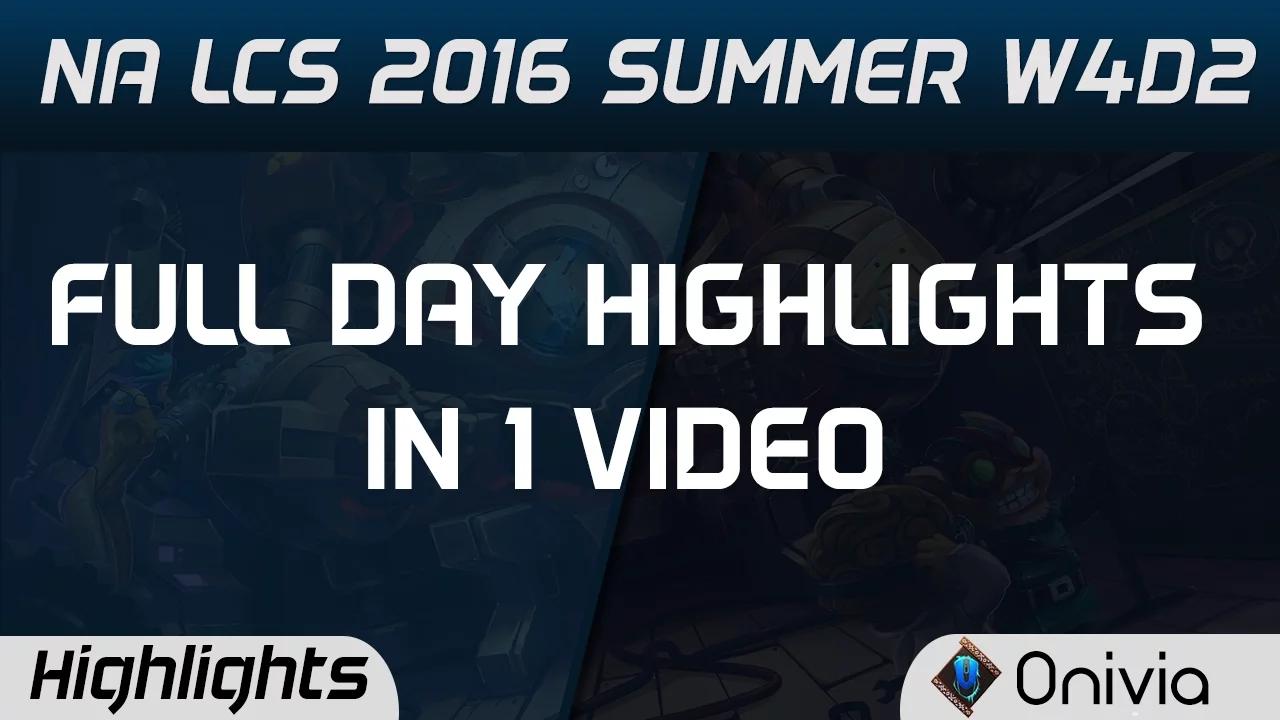 NA LCS Full W4D2 Highlights C9 vs NV TSM vs FOX IMT vs TL NRG vs P1 Summer 2016 thumbnail