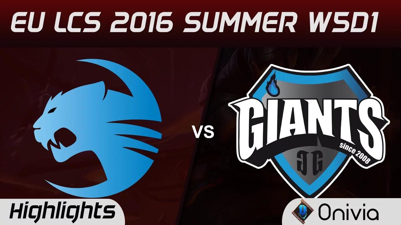 ROC vs GIA highlights Game 1 EU LCS 2016 Summer 5D1 Roccat vs Giants thumbnail