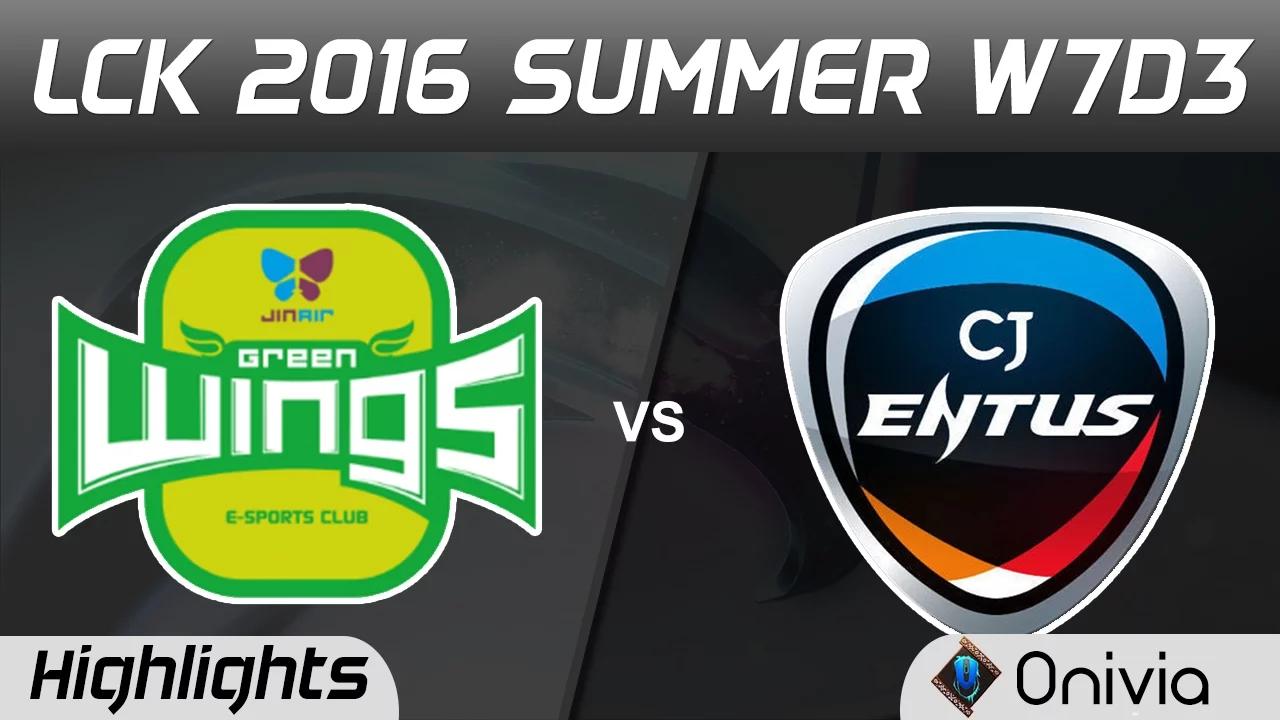 JAG vs CJ Highlights Game 1 LCK Champions W7D3 2016 Jin Air vs CJ Entus thumbnail