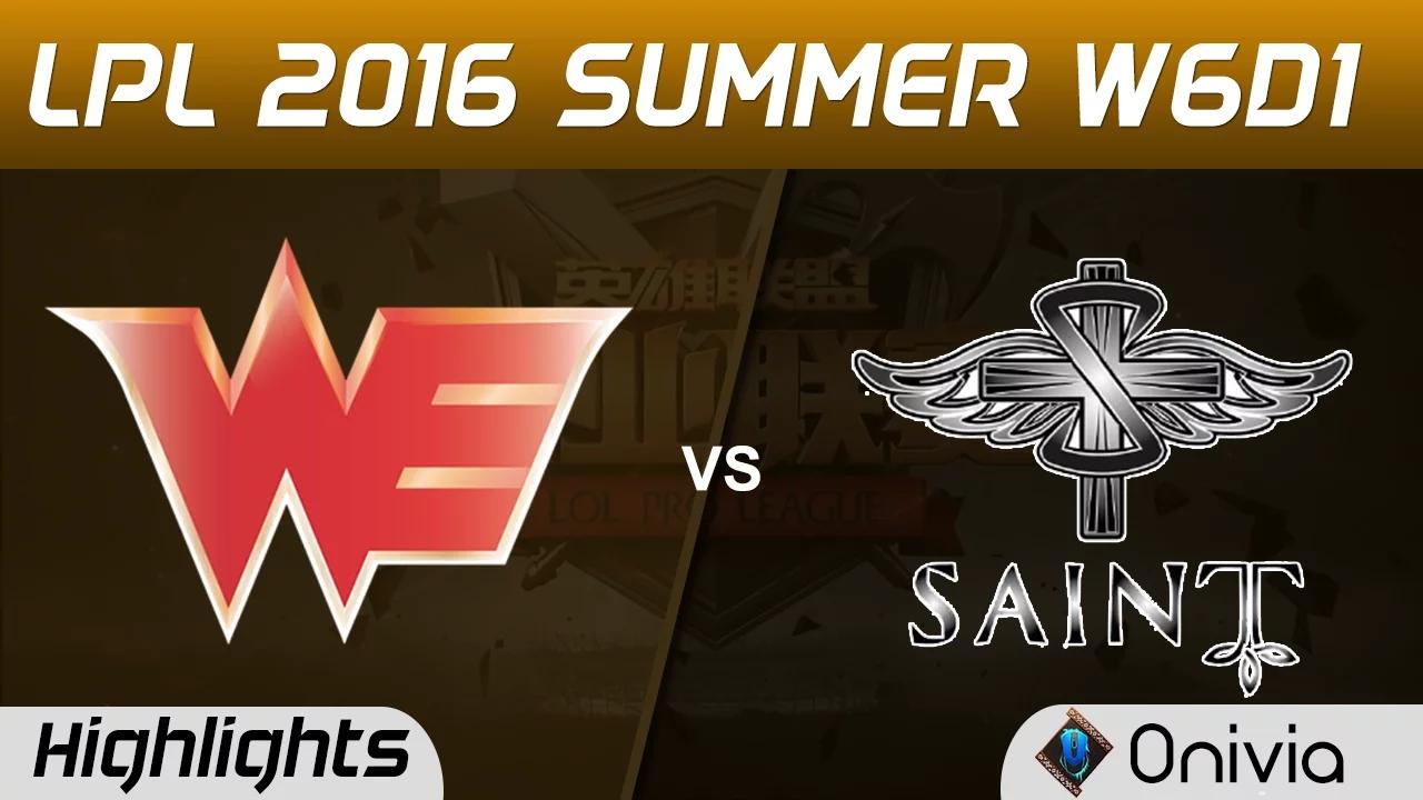 WE vs SAT Highlights Game 1 Tencent LPL Summer 2016 W6D1 Team WE vs Saint thumbnail