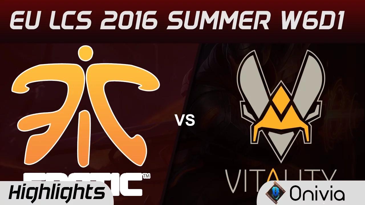 FNC vs VIT highlights Game 2 EU LCS 2016 Summer 6D1 Fnatic vs Vitality thumbnail