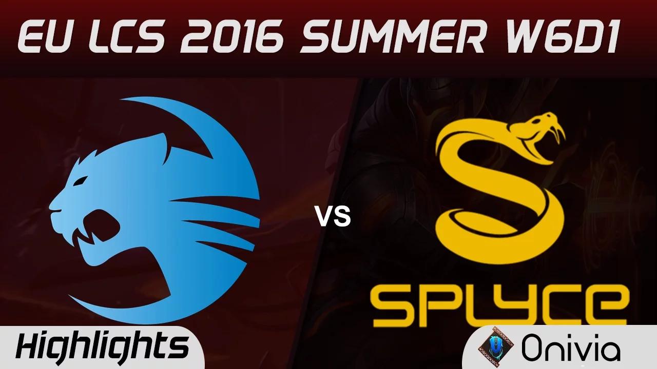 ROC vs SPY highlights Game 1 EU LCS 2016 Summer W6D1 Roccat vs Splyce thumbnail