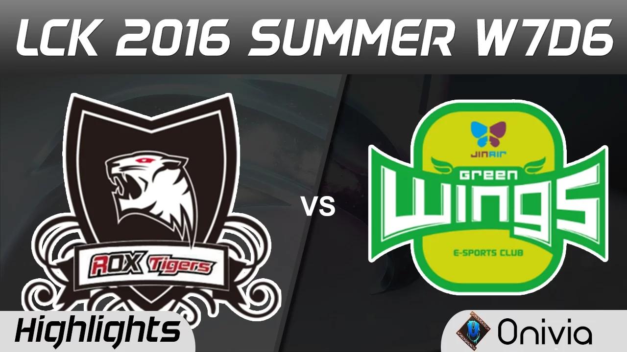 ROX vs JAG Highlights Game 1 LCK Champions W7D6 2016 ROX Tigers vs JinAir thumbnail