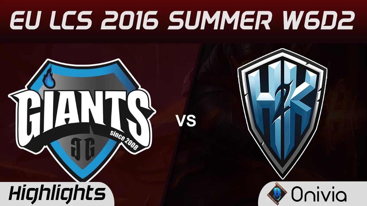 GIA vs H2K highlights Game 1 EU LCS 2016 Summer 6D2 Giants vs H2K Gaming thumbnail