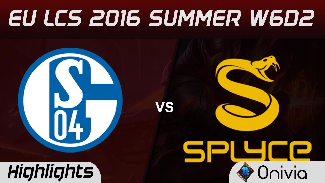 S04 vs SPY highlights Game 1 EU LCS 2016 Summer 6D2 Schalke 04 vs Splyce thumbnail