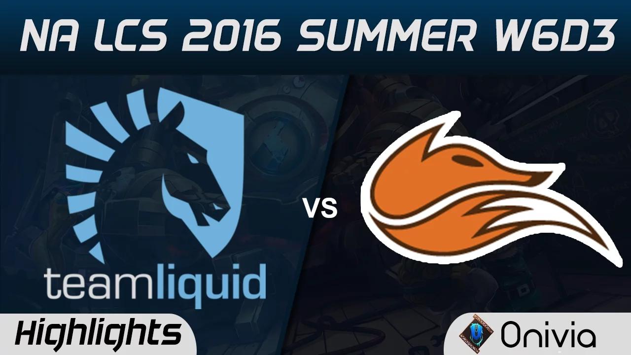 TL vs FOX highlights Game 1 NA LCS 2016 Summer W6D3 Team Liquid vs Echo Fox thumbnail