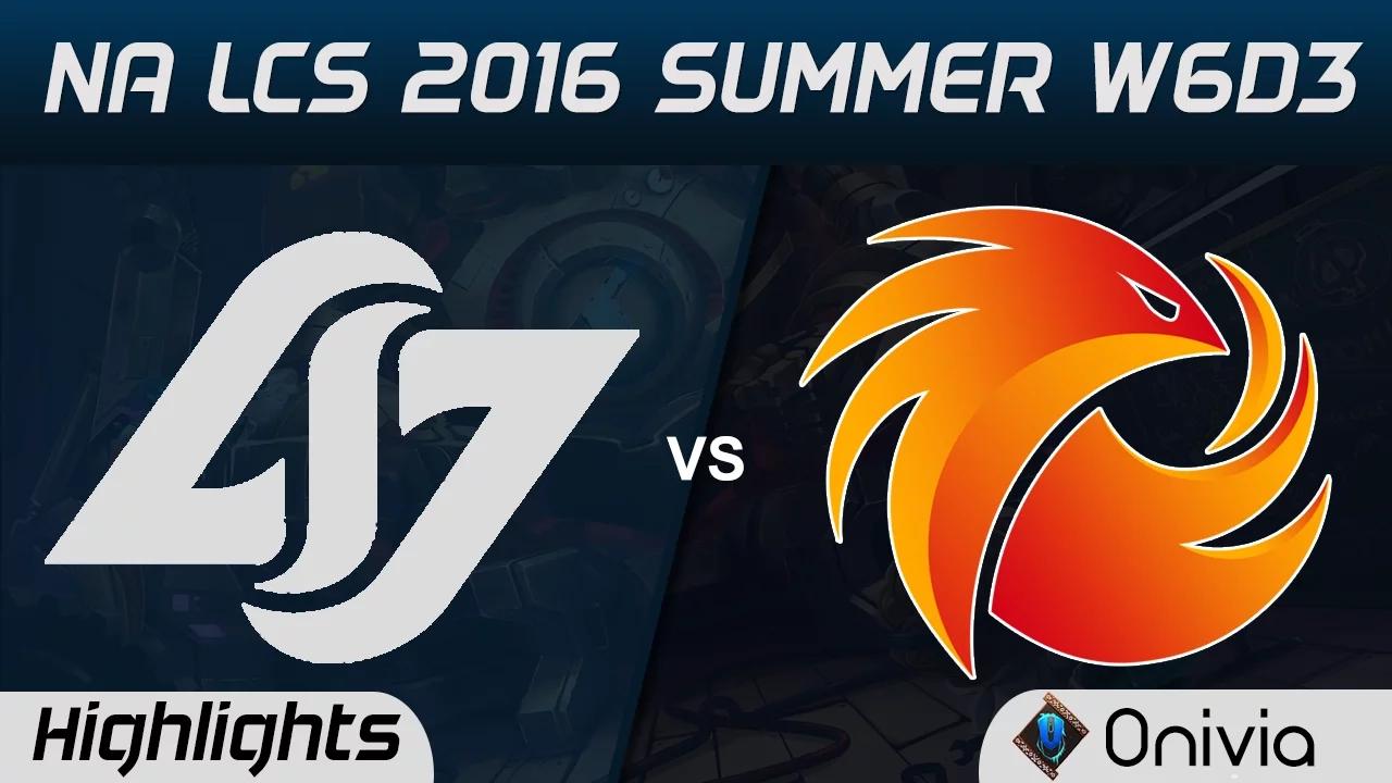 CLG vs P1 highlights Game 3 NA LCS 2016 Summer W6D3 Counter Logic Gaming vs Phoenix1 thumbnail